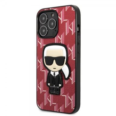 Karl Lagerfeld iPhone 13 Pro Max Deksel Monogram Iconic Patch Rød