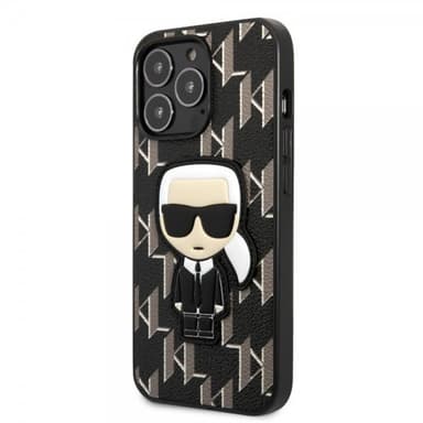 Karl Lagerfeld iPhone 13 Pro Deksel Monogram Iconic Patch Svart
