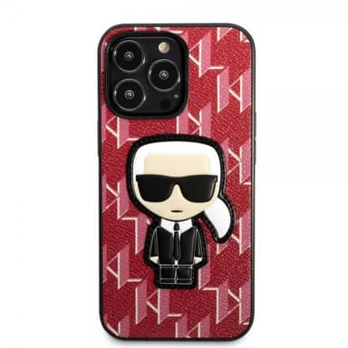 Karl Lagerfeld iPhone 13 Pro Max Deksel Monogram Iconic Patch Rød