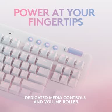 Logitech G715 Linear trådløst gamingtastatur (hvit)