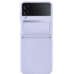 Samsung Galaxy Z Flip 4 flipdeksel i skinn (lilla)