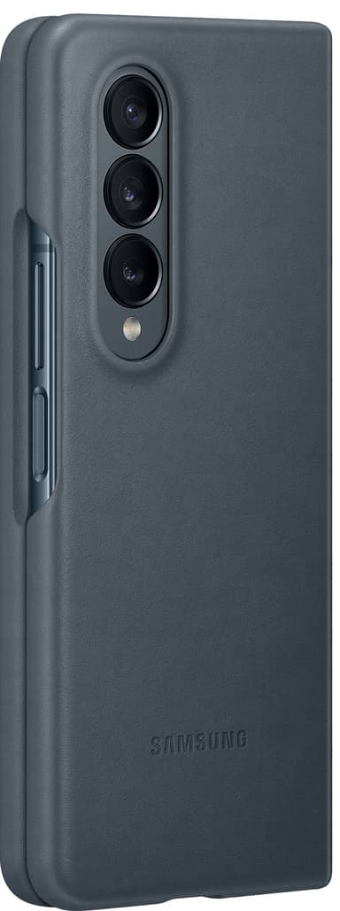 Samsung Galaxy Z Fold 4 deksel i skinn (grågrønn)
