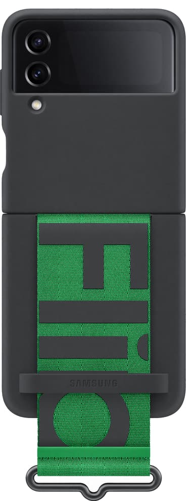 Samsung Galaxy Z Flip 4 deksel med reim (sort)