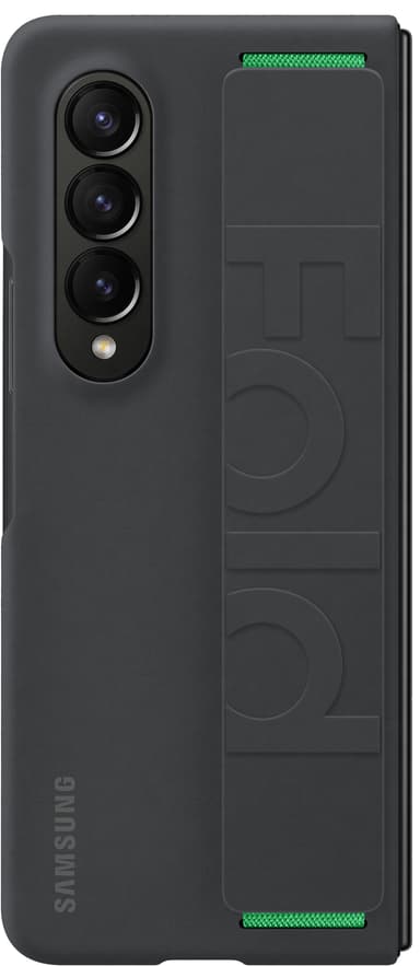 Samsung Galaxy Z Fold 4 silikondeksel med grep (sort)