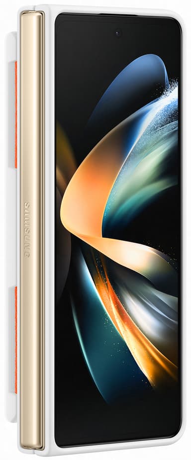 Samsung Galaxy Z Fold 4 silikondeksel med grep (hvit)