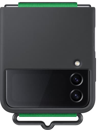 Samsung Galaxy Z Flip 4 deksel med reim (sort)