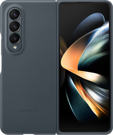 Samsung Galaxy Z Fold 4 deksel i skinn (grågrønn)