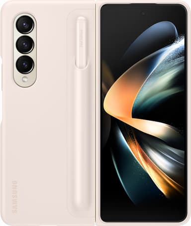 Samsung Galaxy Z Fold 4 stativdeksel med penn (sand)