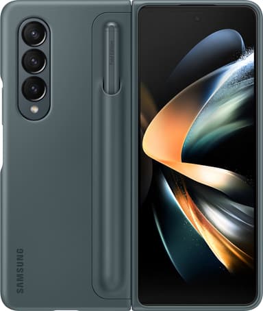 Samsung Galaxy Z Fold 4 stativdeksel med penn (grågrønn)