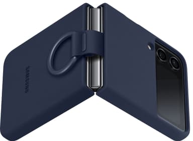 Samsung Galaxy Z Flip 4 deksel med ring (marineblå)