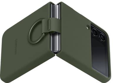 Samsung Galaxy Z Flip 4 deksel med ring (kaki)