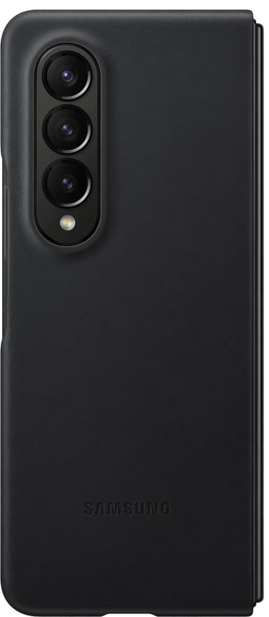 Samsung Galaxy Z Fold 4 deksel i skinn (sort)