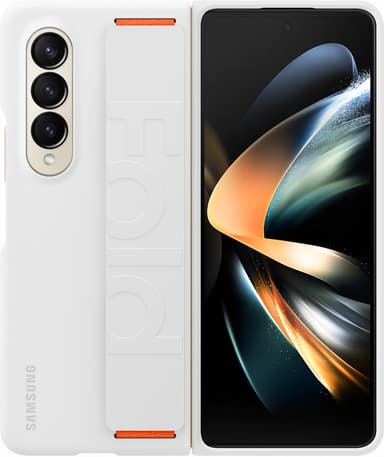 Samsung Galaxy Z Fold 4 silikondeksel med grep (hvit)