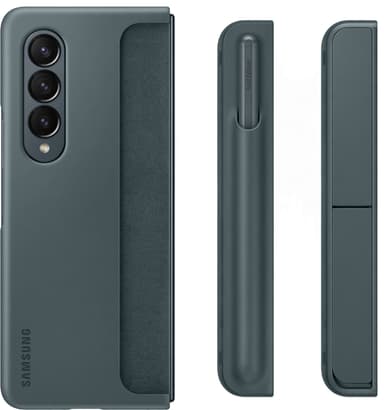 Samsung Galaxy Z Fold 4 stativdeksel med penn (grågrønn)