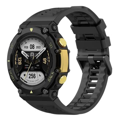 Klokkereim silikon Svart Huami Amazfit T-Rex 2 Watch