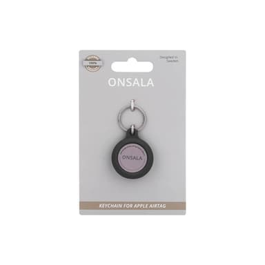 ONSALA Airtag Holder Silikon Svart med Nøkkelring