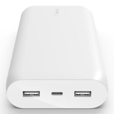 20 000 mAh Power Bank, hvit
