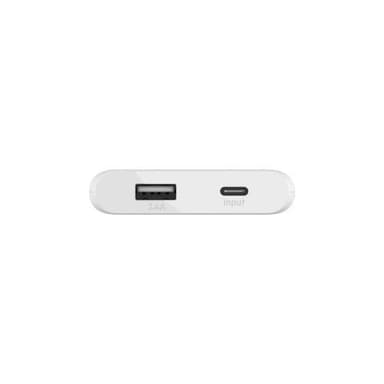 5000 mAh Power Bank, hvit