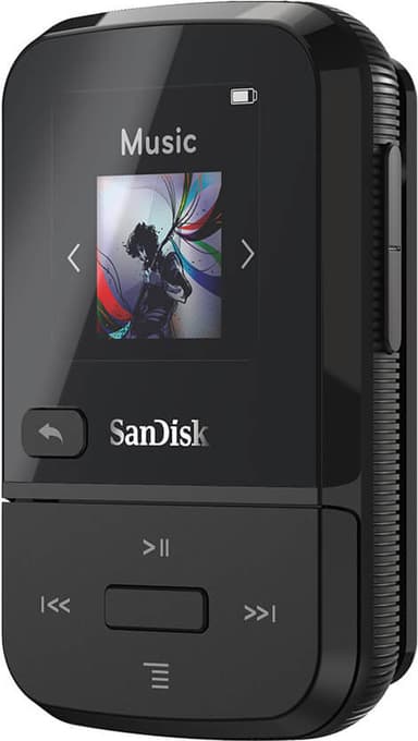 Sandisk MP3 Player Clip Sport Go 16GB bærbar musikkspiller (sort)