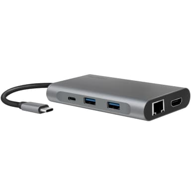 USB-C-dokkingstasjon 8-i-1 HDMI / DP / RJ45 / USB / USB-C 100W