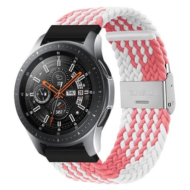 Flettet elastisk armbånd Samsung Galaxy Watch 46mm - pinkwhite