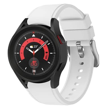 Silikon armbånd No-Gap Samsung Galaxy Watch 5 Pro (45mm) - Hvit