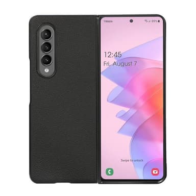 Lær deksel Samsung Galaxy Z Fold 4 - Sort