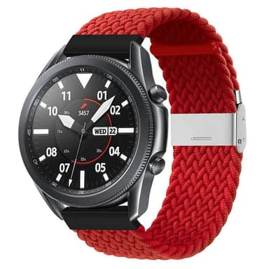 Flettet elastisk armbånd Samsung Galaxy Watch 3 (45mm) - mørkerød