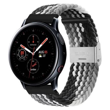 Flettet elastisk armbånd Samsung Galaxy Watch Active 2 (44mm) - svart