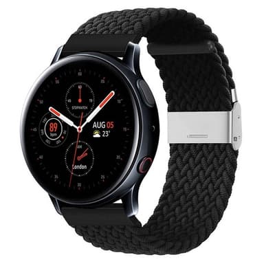 Flettet elastisk armbånd Samsung Galaxy Watch Active 2 (44mm) - svart