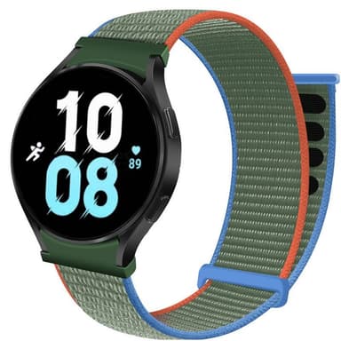 Nylon armbånd No-Gap Samsung Galaxy Watch 5 (44mm) - Olive