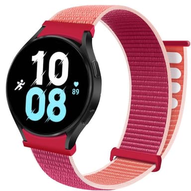 Nylon armbånd No-Gap Samsung Galaxy Watch 5 (44mm) - Pomegranate