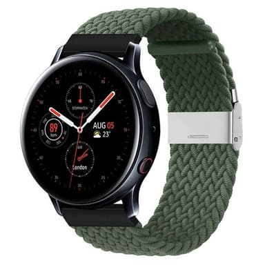 Flettet elastisk armbånd Samsung Galaxy Watch Active 2 (44mm) - Army