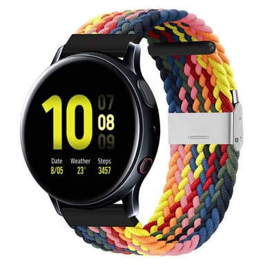 Flettet elastisk armbånd Samsung Galaxy Watch Active 2 (40mm) - rainb