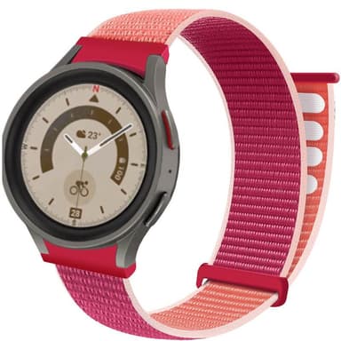 Nylon armbånd No-Gap Samsung Galaxy Watch 5 Pro (45mm) - Pomegranate