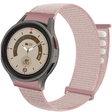 Nylon armbånd No-Gap Samsung Galaxy Watch 5 Pro (45mm) - Pink Sand