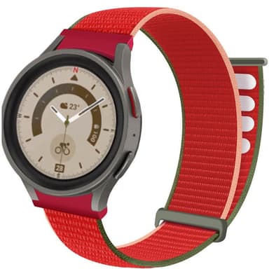 Nylon armbånd No-Gap Samsung Galaxy Watch 5 Pro (45mm) - Strawberry