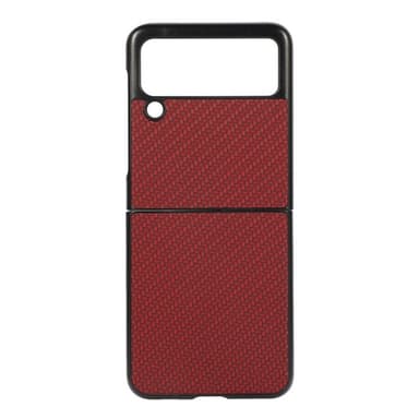 Karbonfiber deksel Samsung Galaxy Z Flip 4 - Rød