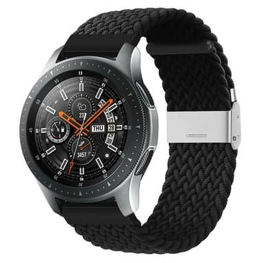 Flettet elastisk armbånd Samsung Galaxy Watch 46mm - svart