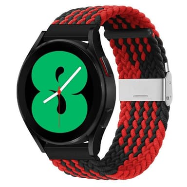 Flettet elastisk armbånd Samsung Galaxy Watch 4 (40mm) - Rød/svart