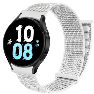 Nylon armbånd No-Gap Samsung Galaxy Watch 5 (44mm) - Summit White