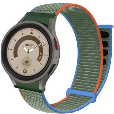 Nylon armbånd No-Gap Samsung Galaxy Watch 5 Pro (45mm) - Olive