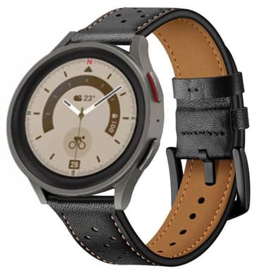 Armbånd lær Samsung Galaxy Watch 5 Pro (45mm) - Svart