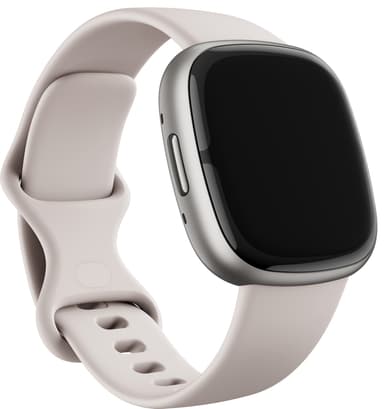 Fitbit Sense 2 smartklokke (lunar white/platinum)