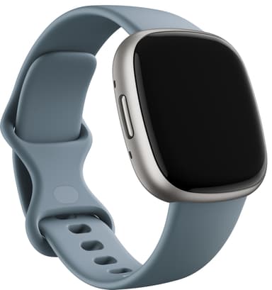 Fitbit Versa 4 smartklokke (Waterfall Blue/Platinum)