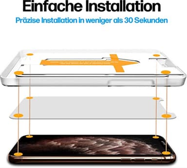 Skjermbeskytter av herdet glass Film Justeringsbrett Enkel installasjon HD Gjennomsiktig iPhone 13/13 PRO
