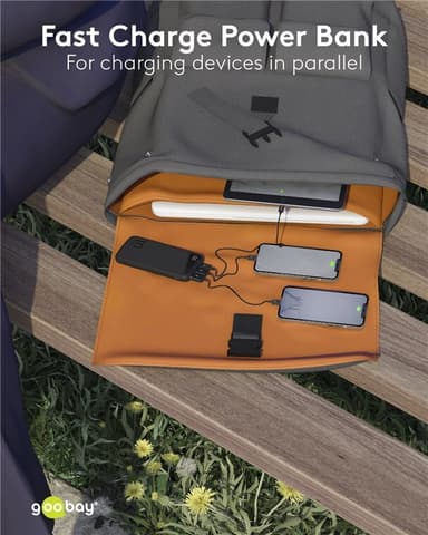 Goobay Hurtigladende Powerbank 20 000 mAh (USB-C™ PD, QC 3.0)