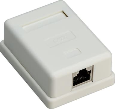 Goobay 1-port RJ45 overflatemonteringsboks, CAT 6, STP, hvit