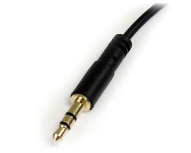 StarTech.com MU1MMSRA, 3.5mm, Hankjønn, 3.5mm, Hankjønn, 0,3 m, Sort