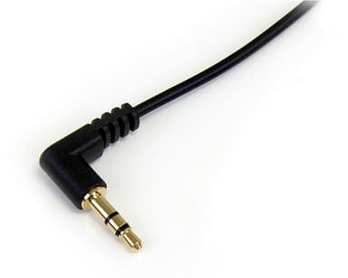 StarTech.com MU1MMSRA, 3.5mm, Hankjønn, 3.5mm, Hankjønn, 0,3 m, Sort